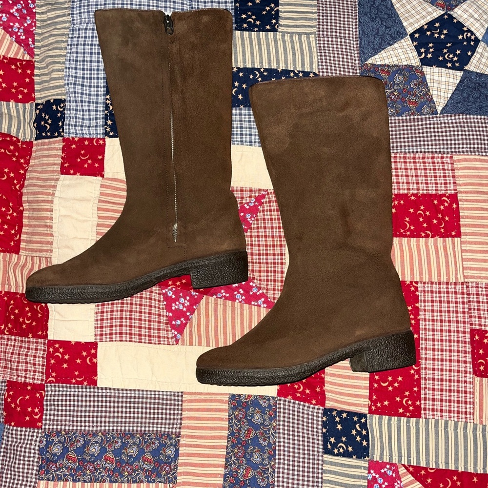 Moorlands-Made in England Suede/lambskin Winter Boots